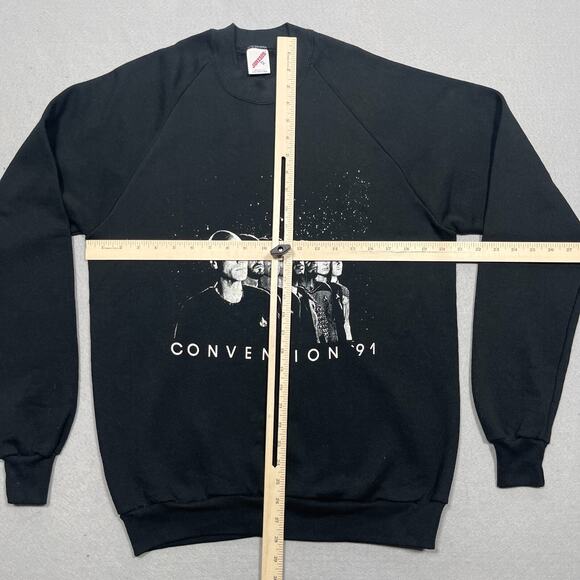 Vintage Star Trek Convention 91 Sweatshirt Jerzees XL Crewneck Black Made in USA - Picture 4 of 8